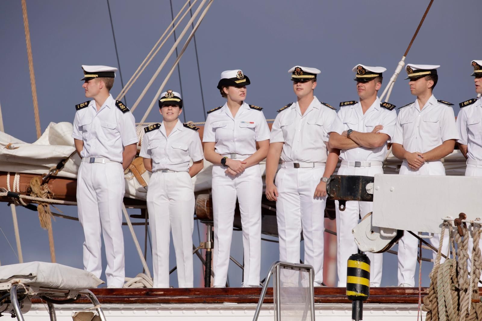 Salida de la princesa Leonor en el Buque escuela Juan Sebastián Elcano