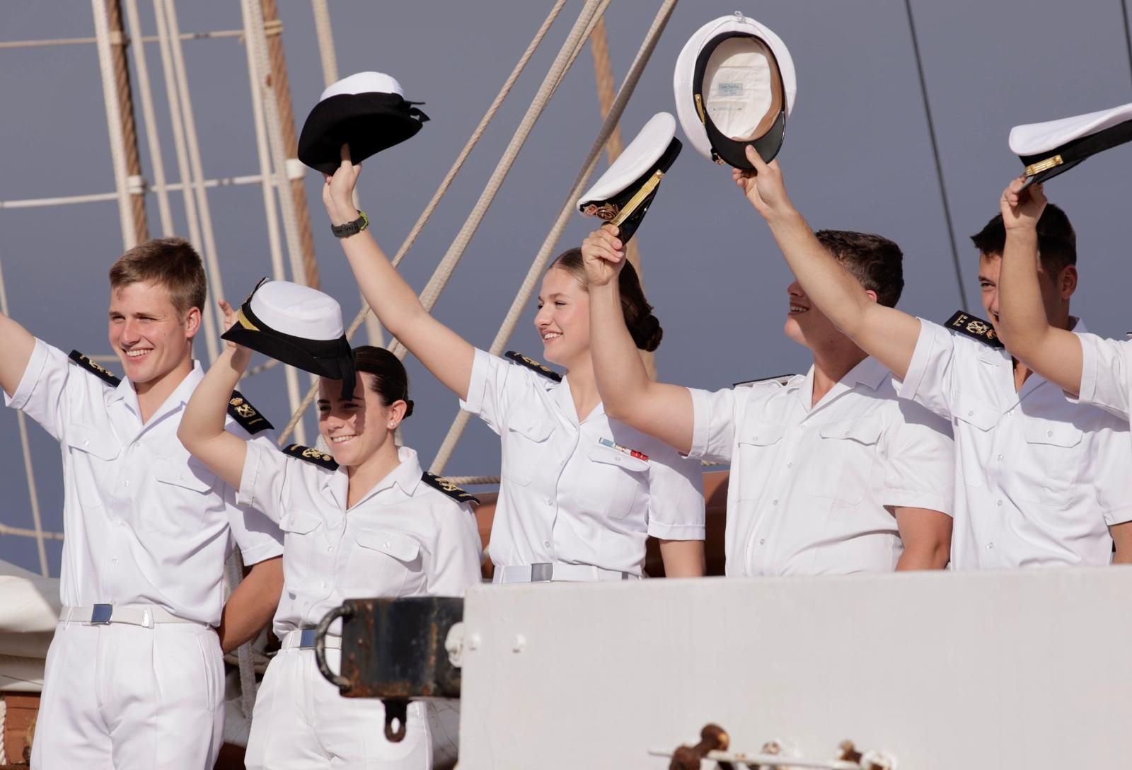 Salida de la princesa Leonor en el Buque escuela Juan Sebastián Elcano