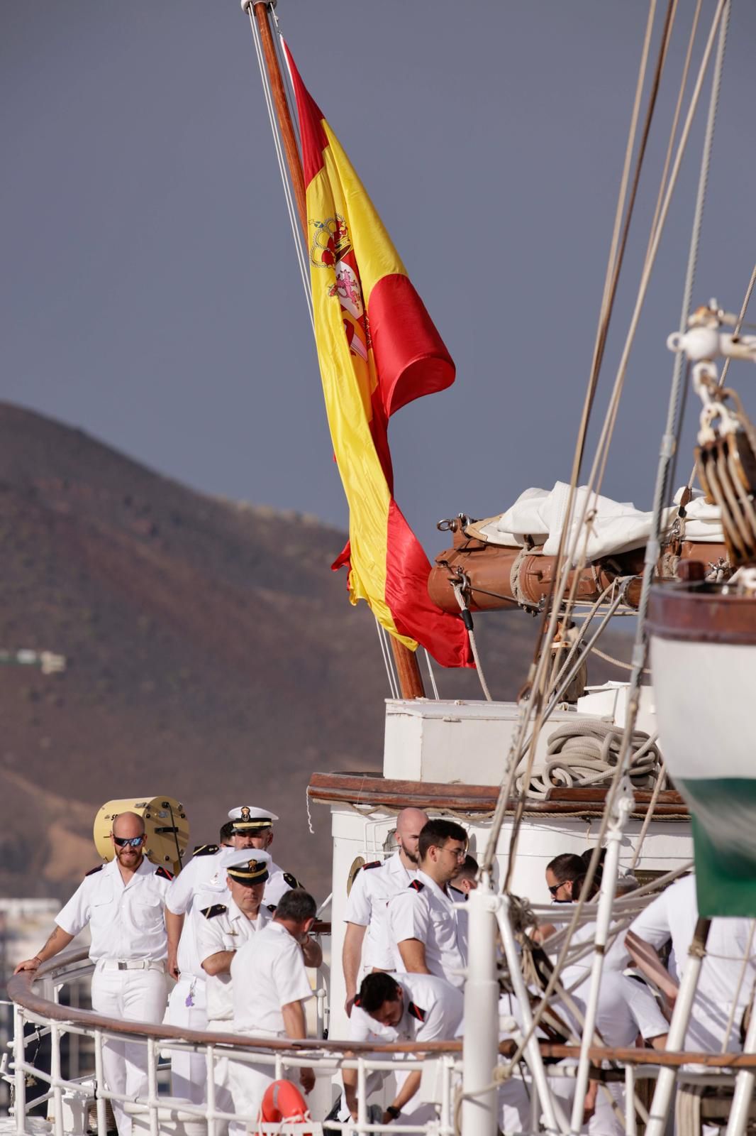 Salida de la princesa Leonor en el Buque escuela Juan Sebastián Elcano