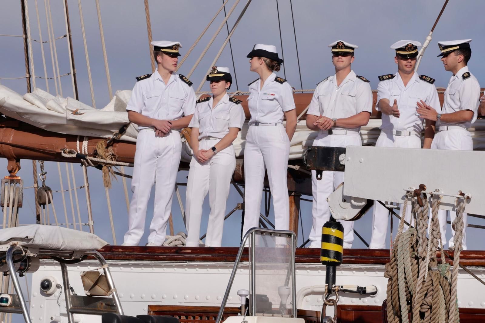 Salida de la princesa Leonor en el Buque escuela Juan Sebastián Elcano