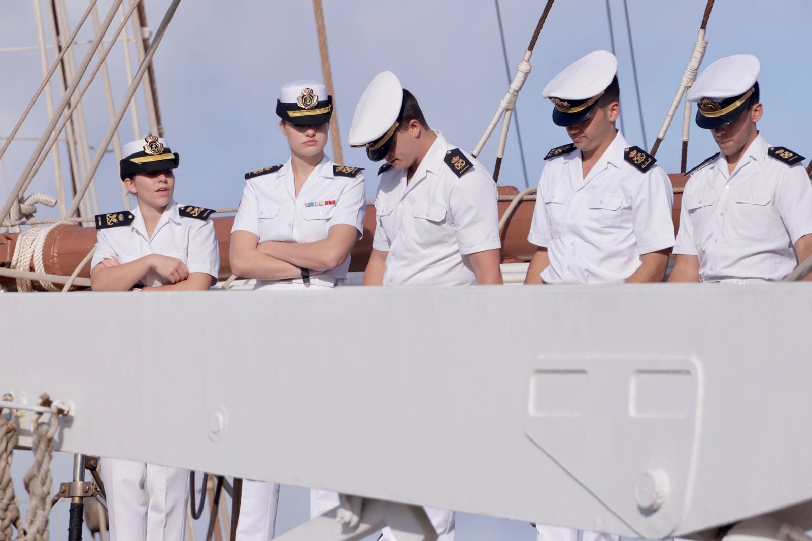 Salida de la princesa Leonor en el Buque escuela Juan Sebastián Elcano