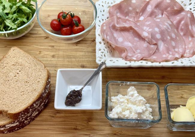 Ingredientes para el sándwich