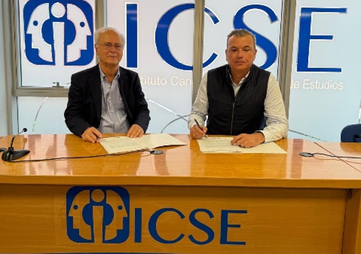 José Domingo Martín, presidente de ICSE (i) y José Julio Artiles CEO de Satocan (d).