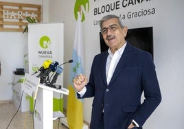 Román Rodríguez en una foto de archivo en la sede del partido.