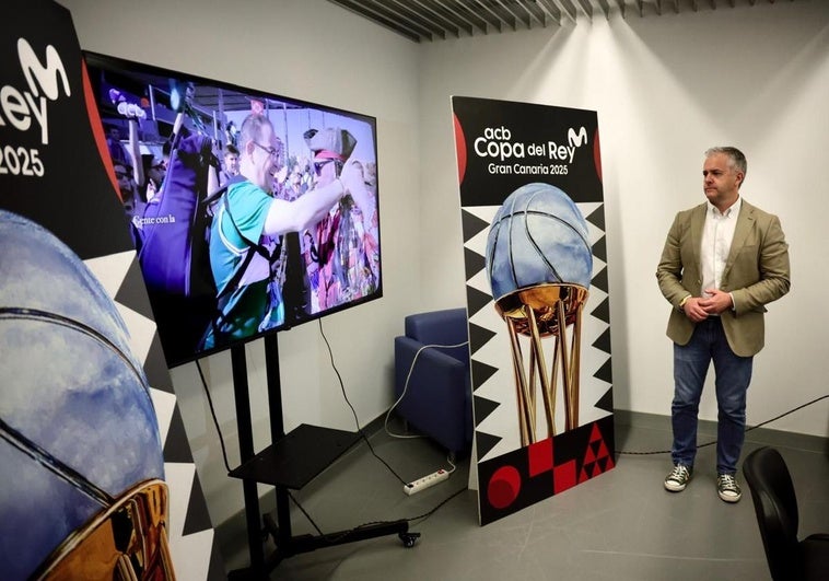 El director general de la Asociación de Clubes de Baloncesto (ACB), José María Calleja, atendió este lunes a los medios de comunicación en el Arena.