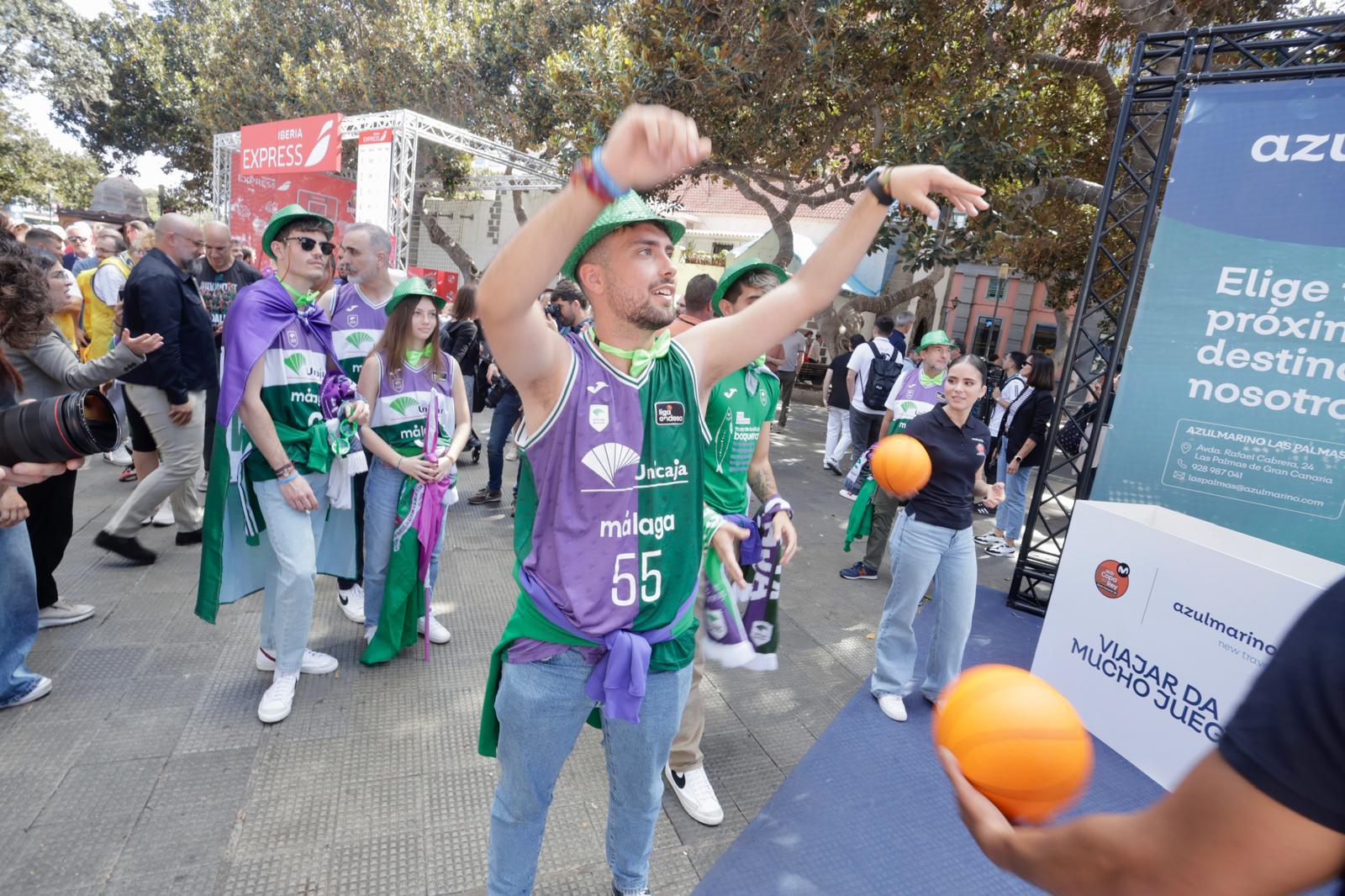 Recorrido por la Fan Zone de la Copa del Rey de las autoridades