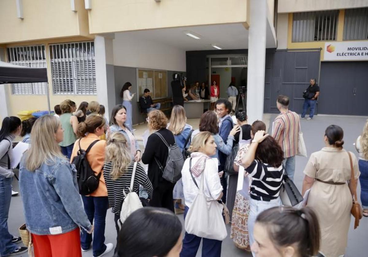 Imagen de archivo de una jornada de oposiciones docentes.