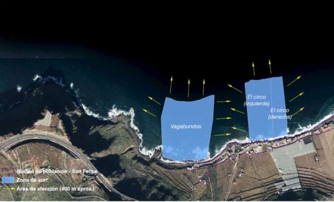 El proyecto en ciernes para San Felipe tiene en cuenta las olas para la práctica del surf.