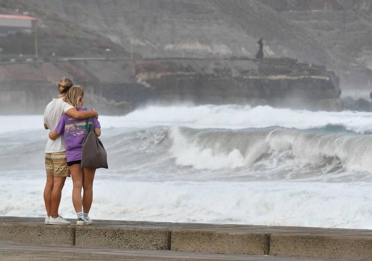 Olas en la costa de Gran Canaria.