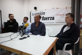 Miembros del sindicato Consive valoran el acuerdo alcanzado con la ULPGC en rueda de prensa.