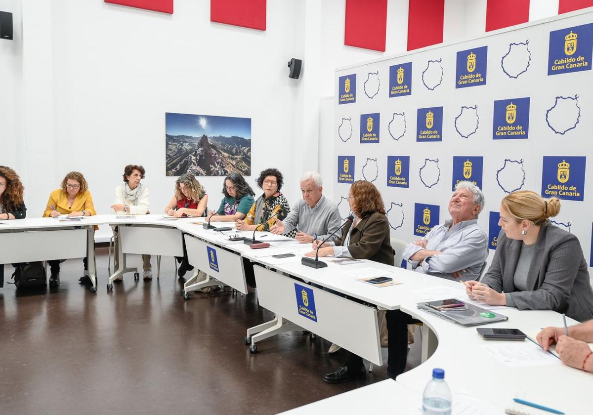 Imagen de la reunión que celebró este jueves la Coordinadora Insular de Solidaridad.