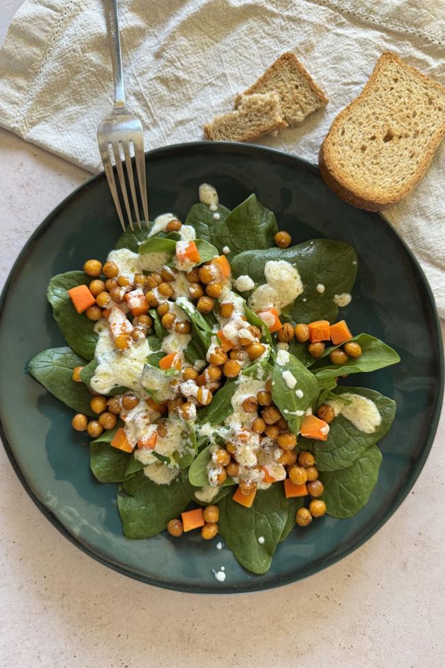 cena del lunes ensalada templada