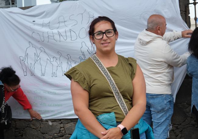 Yasmina Vera Guerra, que acudió a la concentración desde Pájara.