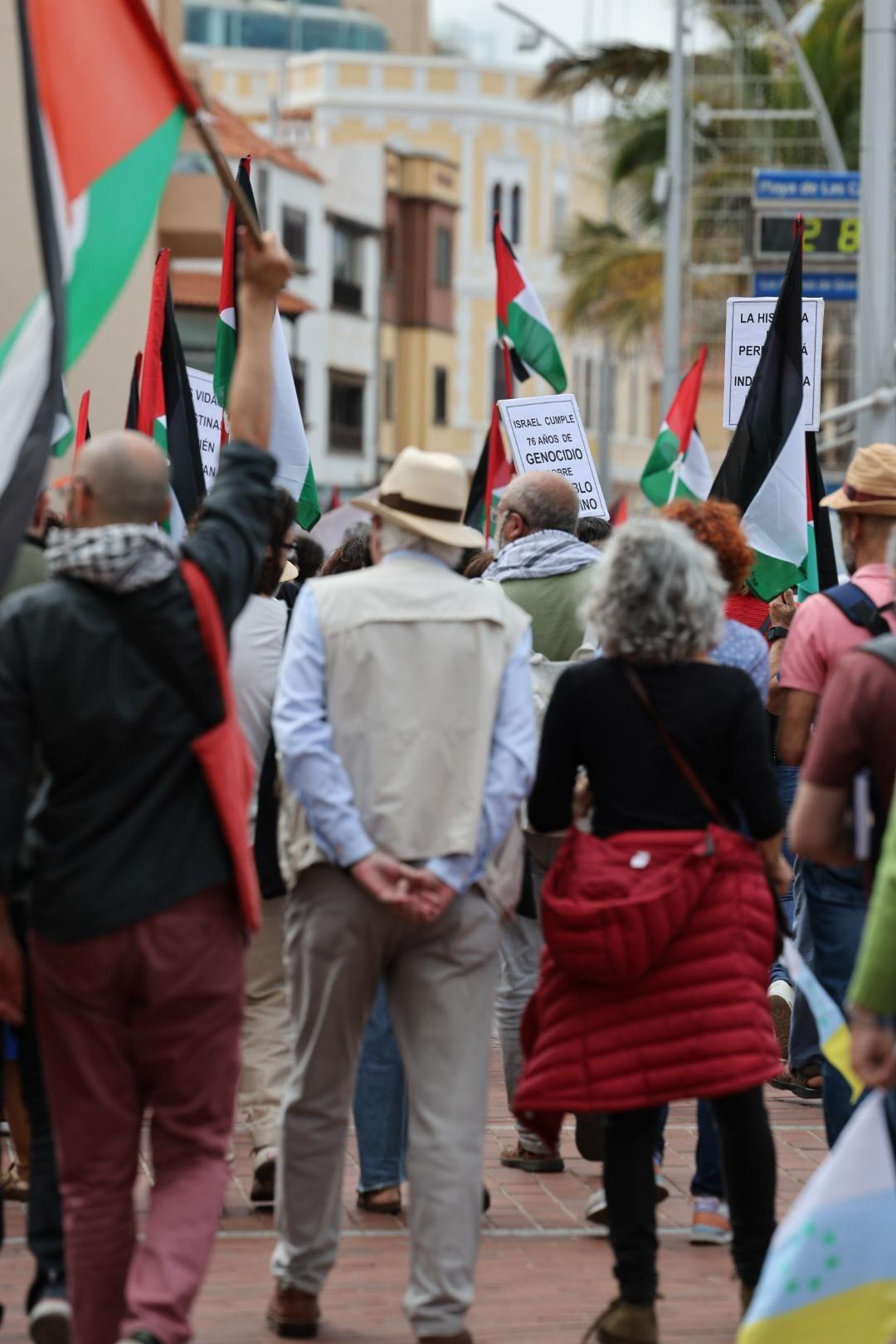 Manifestación contra la guerra, en defensa de la paz y del pueblo palestino