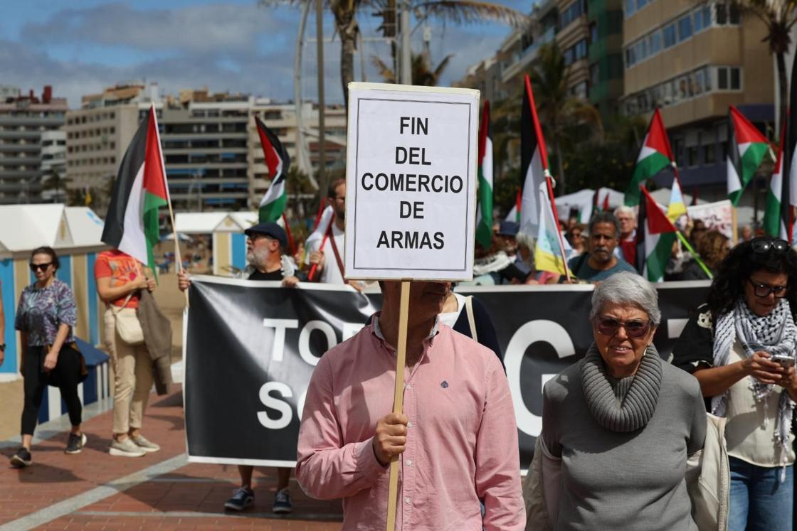 Manifestación contra la guerra, en defensa de la paz y del pueblo palestino