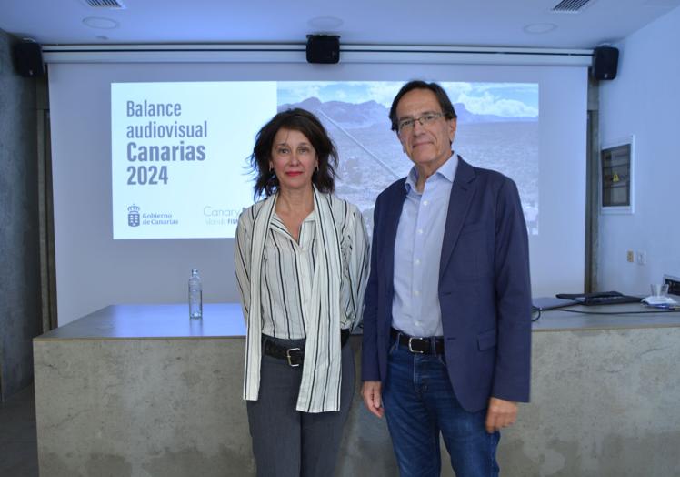 Natacha Mora y Cristóbal de la Rosa, este lunes, en La Regenta.