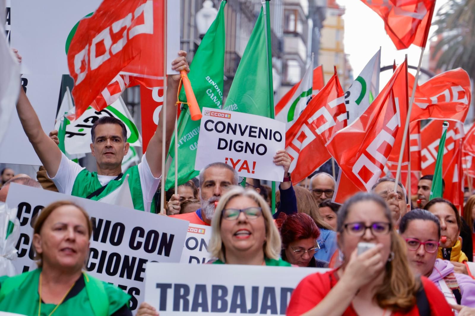 Manifestación por la mejora de sueldos en la sanidad privada