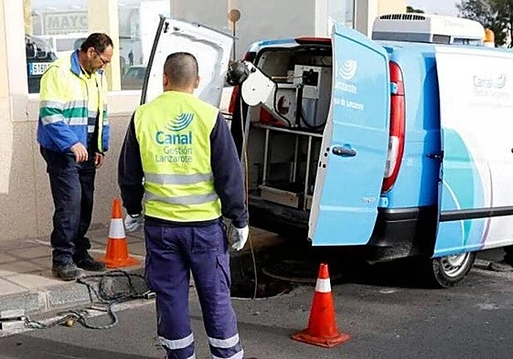 Mantenimiento de la red de aguas.