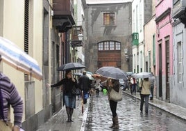 Lloviendo en Las Palmas de Gran Canaria en una imagen de archivo.