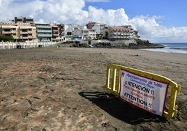 Telde cierra las playas más afectadas por las lluvias