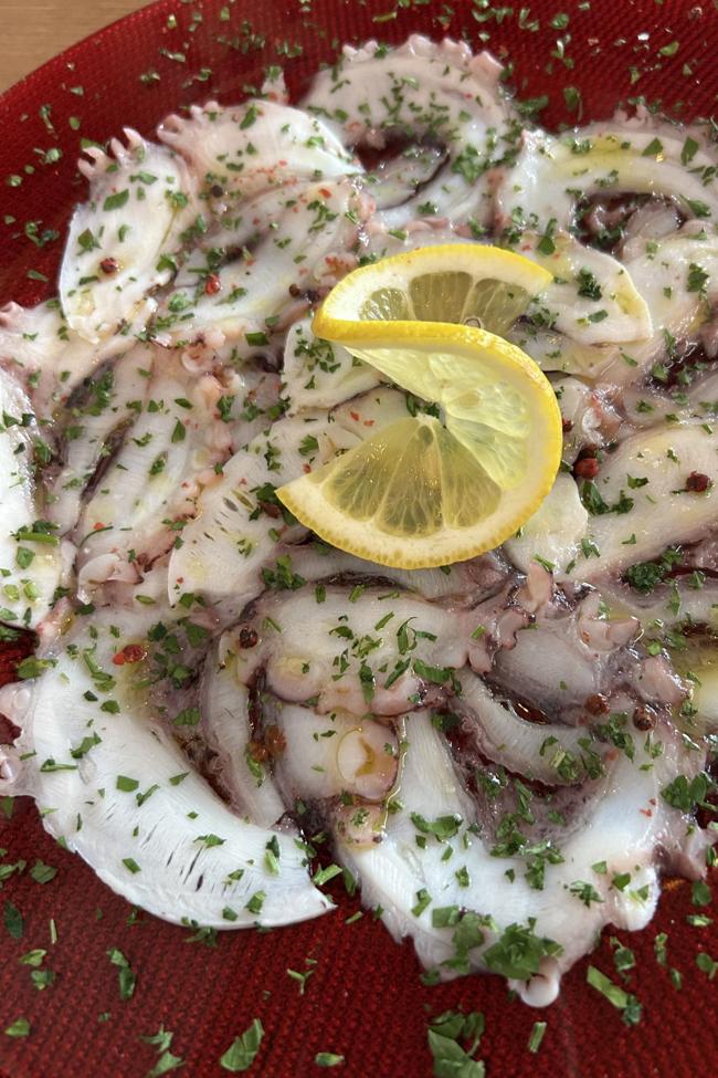 Carpaccio de pulpo