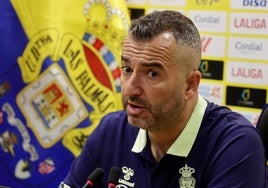 Diego Martínez en rueda de prensa.