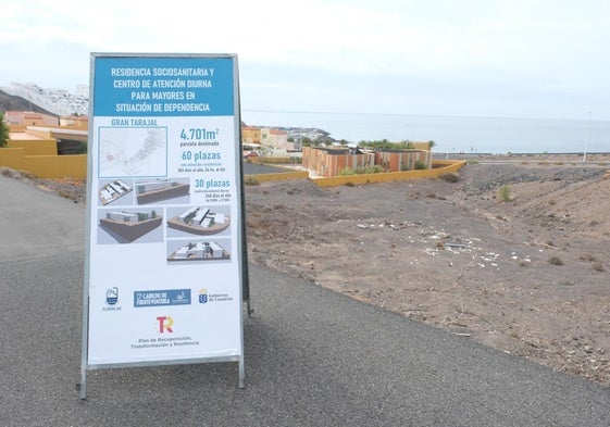 Parcela de El Aceitún, en el sur de Gran Tarajal, donde se construirá la segunda residencia de mayores de Fuerteventura.