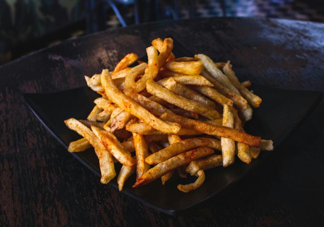 Papas fritas en freidora de aire