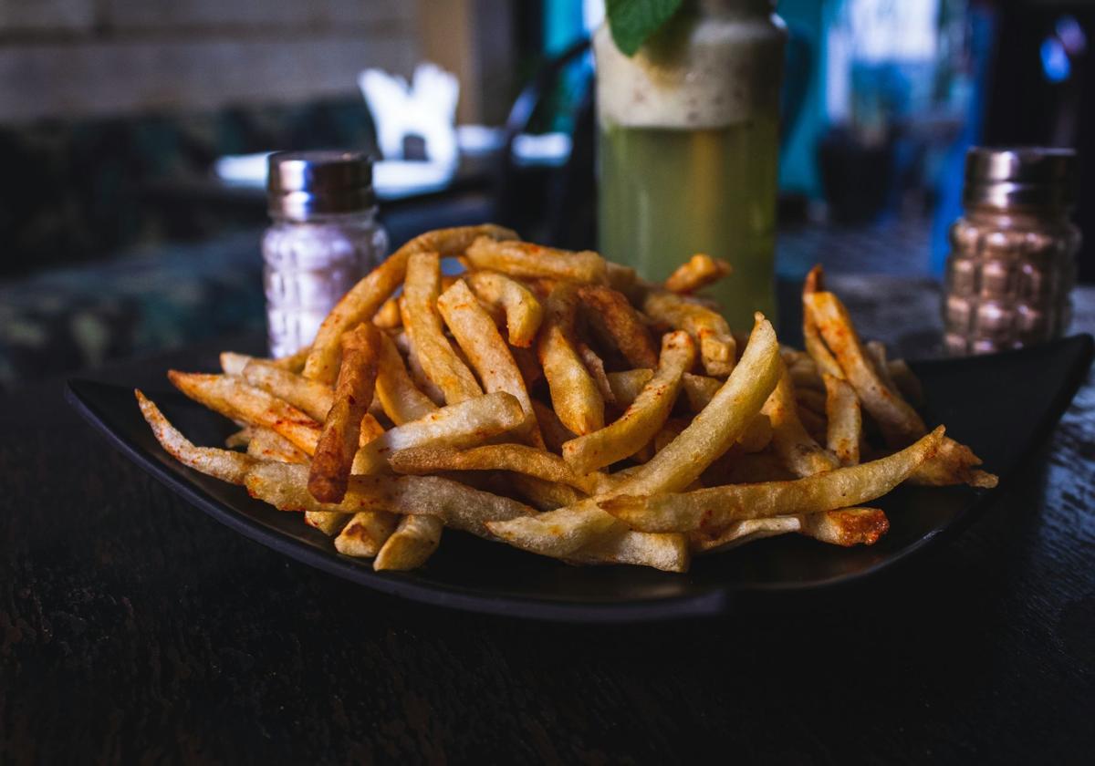 Papas fritas en freidora de aire