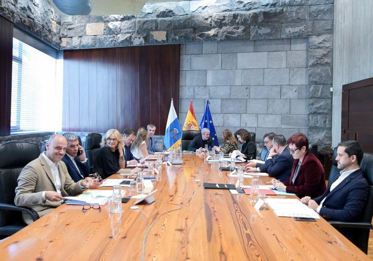 Imagen del Consejo de Gobierno celebrado este lunes en Santa Cruz de Tenerife.