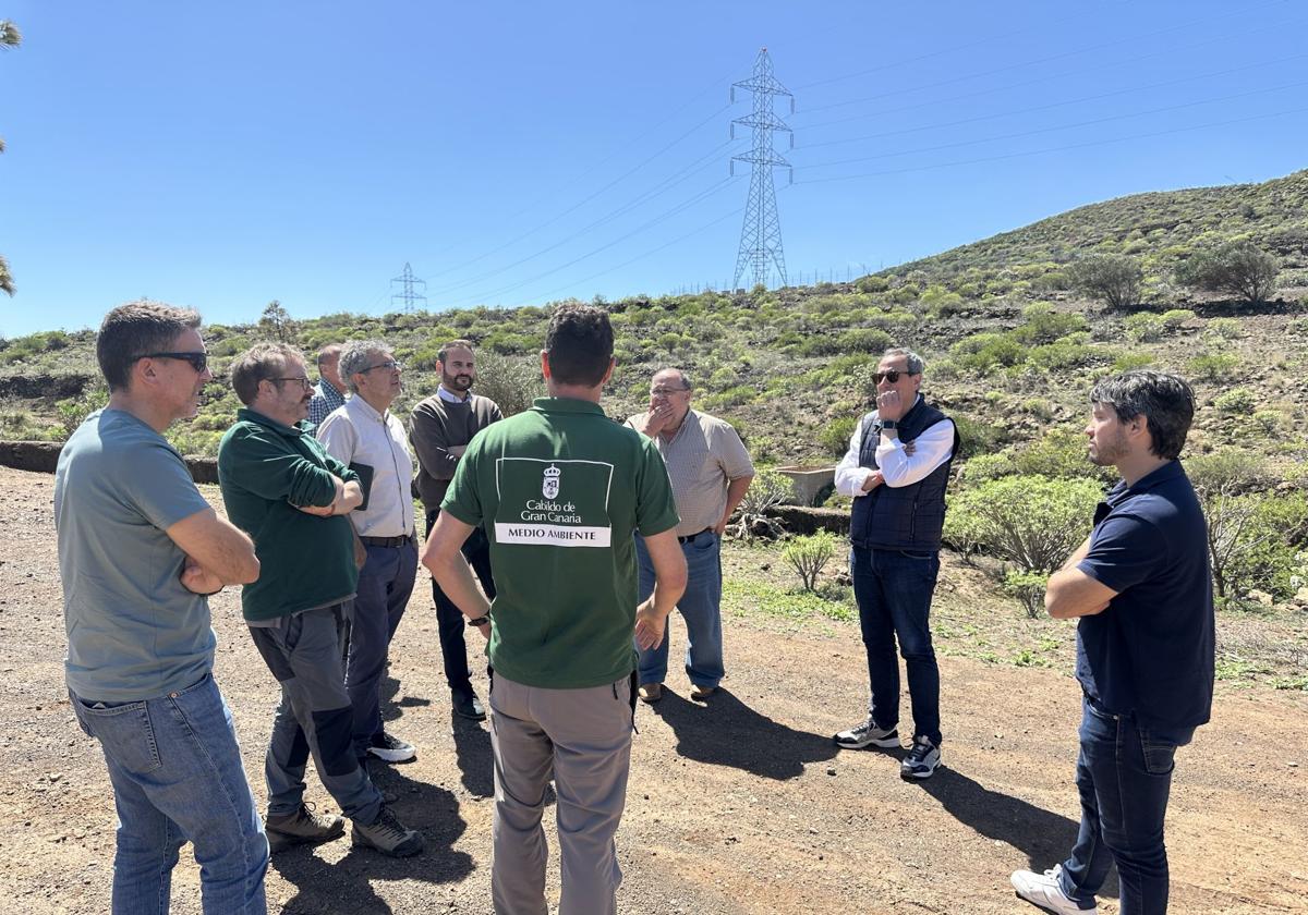 Visita al terreno de técnicos de Involcan y miembros del consorcio que impulsa la investigación.