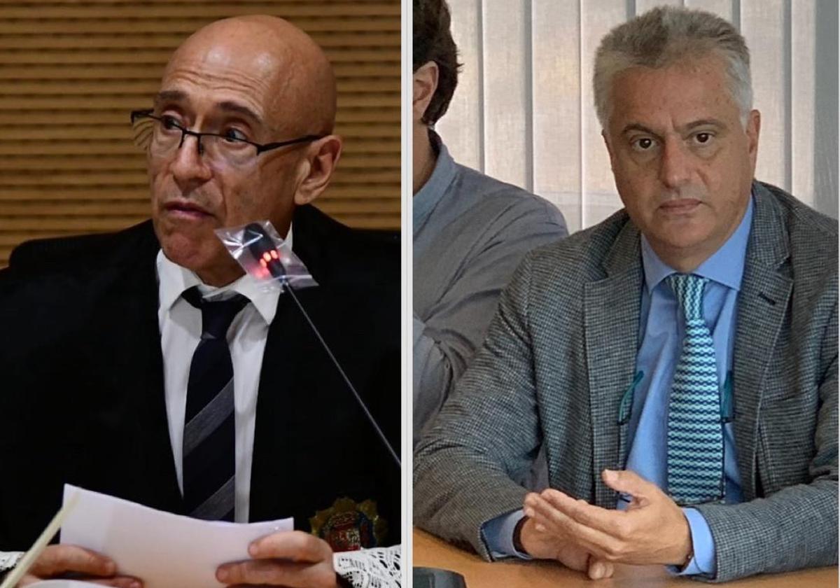 Parramón (izquierda) y Morales, candidatos a la presidencia de la Audiencia Provincial de Las Palmas.