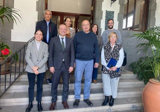 Augusto Hidalgo visitó este miércoles el Ayuntamiento de Santa Brígida.