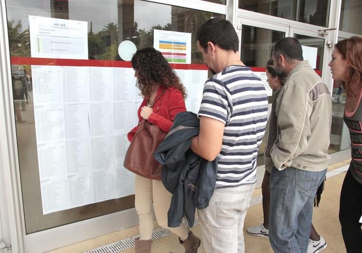 Imagen de archivo de unas oposiciones de enfermería en el campus de Tafira.