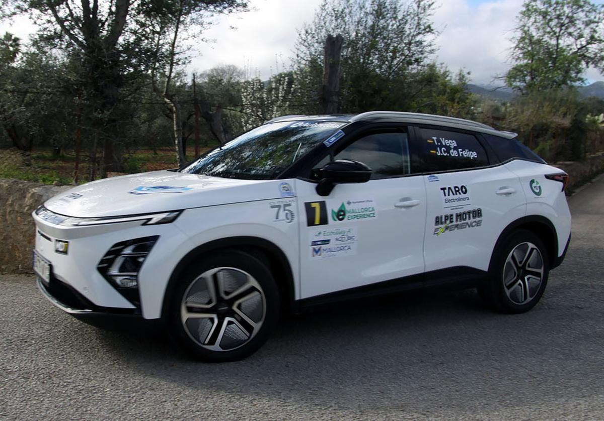 El Omoda 5EV en el EcoRally de Mallorca 2025.