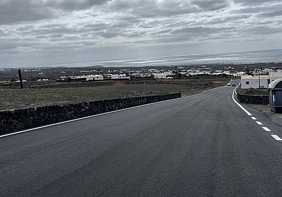 Trazado reasfaltado tras las obras de Red Eléctrica de España.
