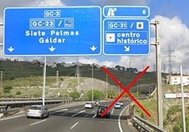 Cierre de la vía GC-31.