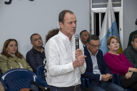 Óscar Hernández, en una asamblea reciente.