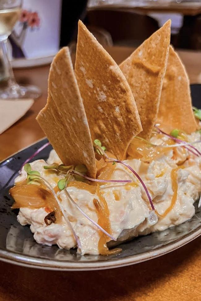 Ensaladilla de batata y langostinos