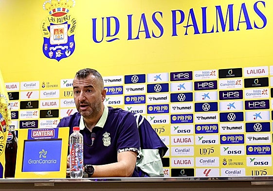 Diego Martínez, en rueda de prensa este viernes.