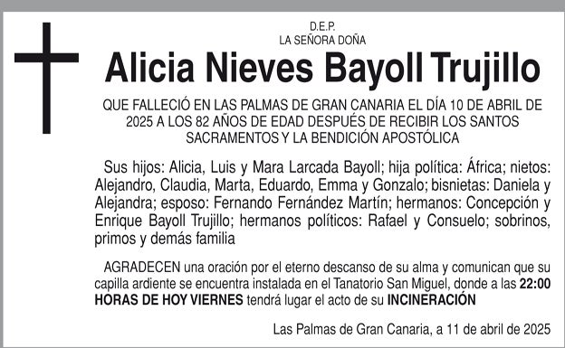 Alicia Nieves Bayoll Trujillo