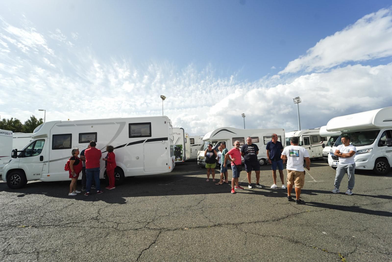 La manifestación de autocaravanes, en imágenes