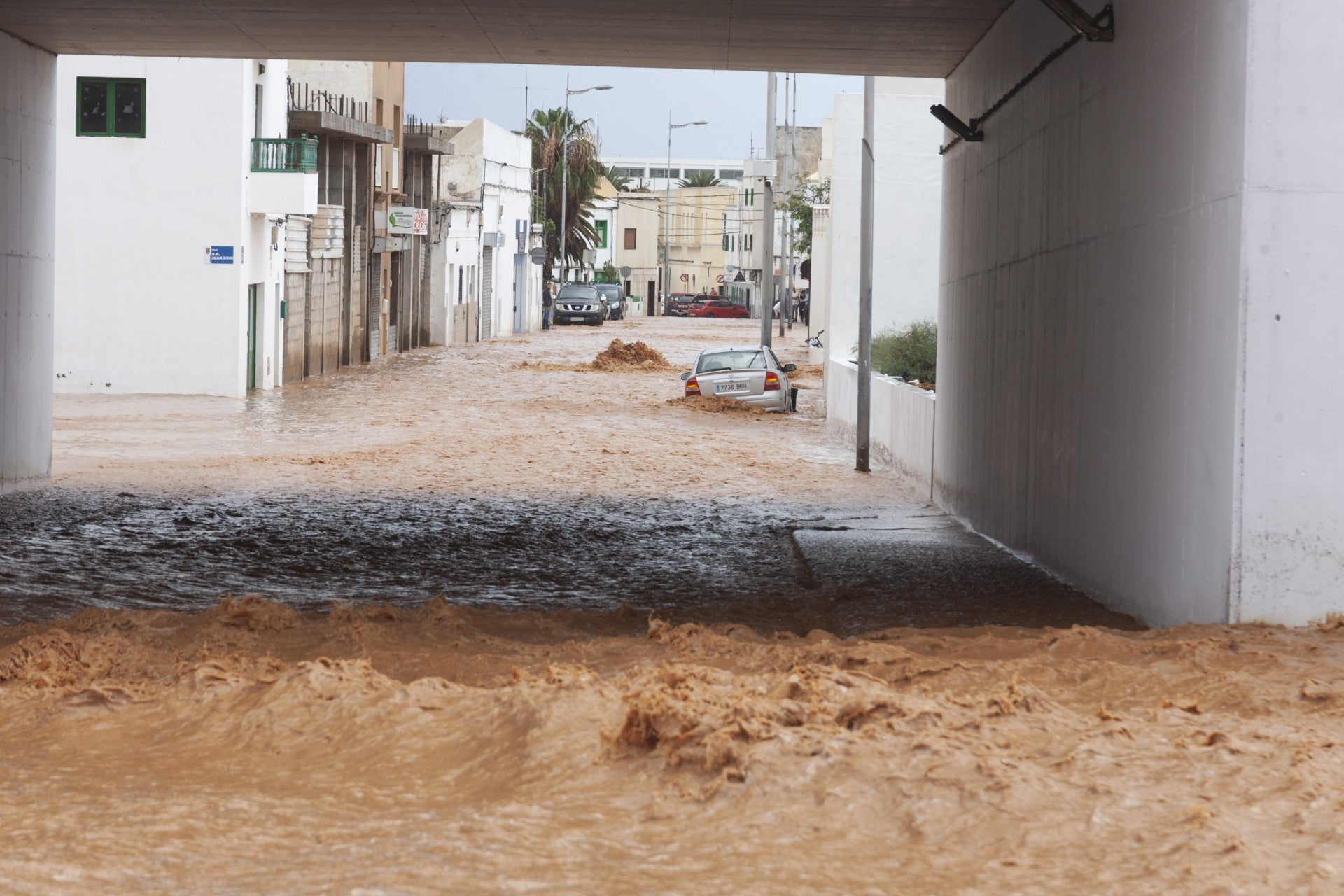Los efectos de la lluvia en Lanzarote, en imágenes