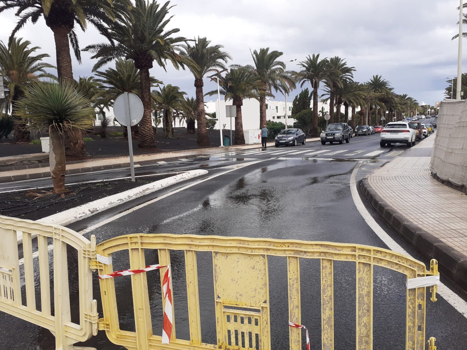 Los efectos de la lluvia en Lanzarote, en imágenes