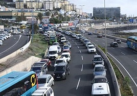 Imagen de aarchivo de atascos en Las Palmas de Gran Canaria.