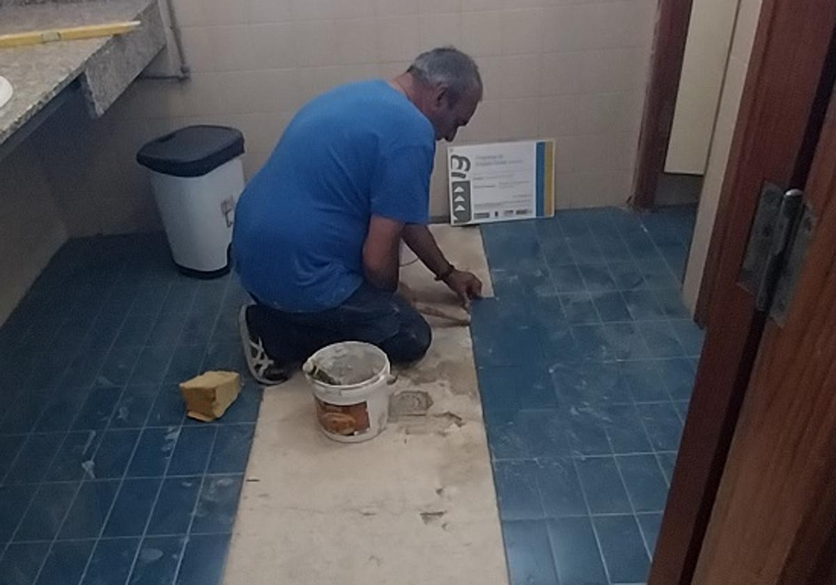 Trabajos en el colegio.