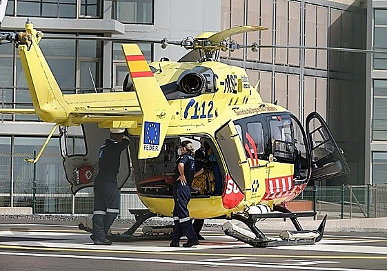 Helicóptero del Servicio Canario de Urgencia.