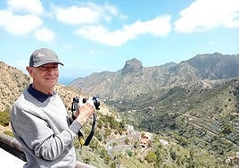 El periodista Manfred Ruthner en su visita en La Gomera.