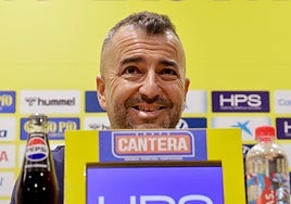 Diego Martínez en rueda de prensa.