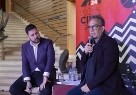 El concejal de Cultura de Las Palmas de Gran Canaria, Josué Íñiguez, y el director del Festival Internacional de Cine de la ciudad, Luis Miranda.